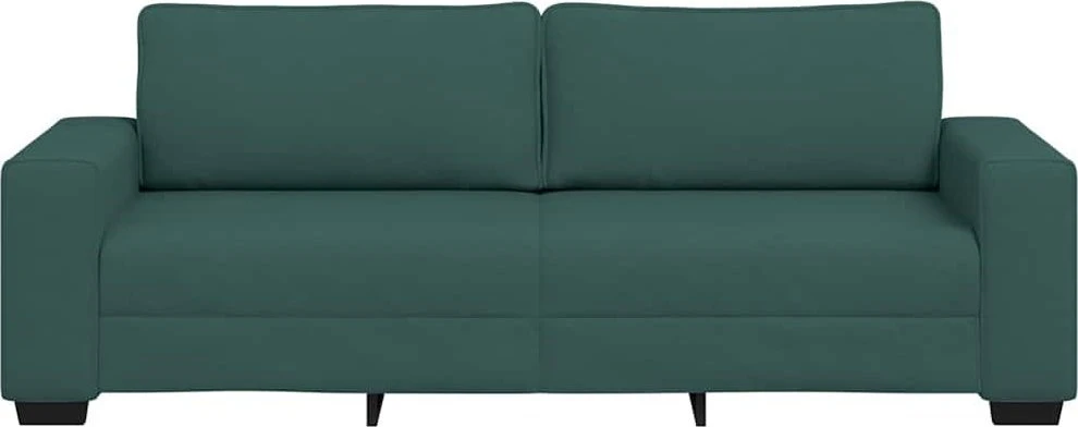 Trivietė sofa, tamsiai žalia, 220x77x82 cm, audinys