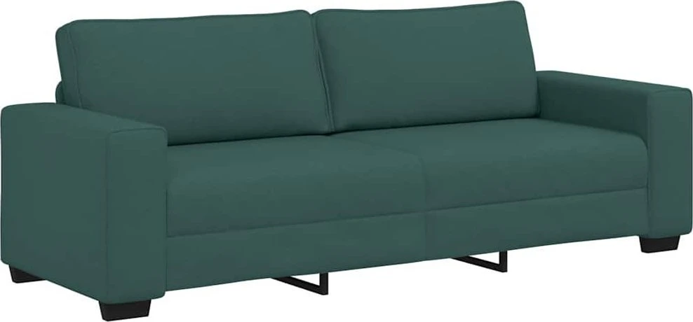Trivietė sofa, tamsiai žalia, 220x77x82 cm, audinys