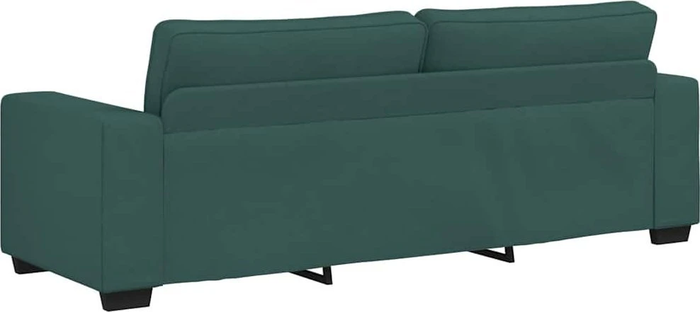 Trivietė sofa, tamsiai žalia, 220x77x82 cm, audinys