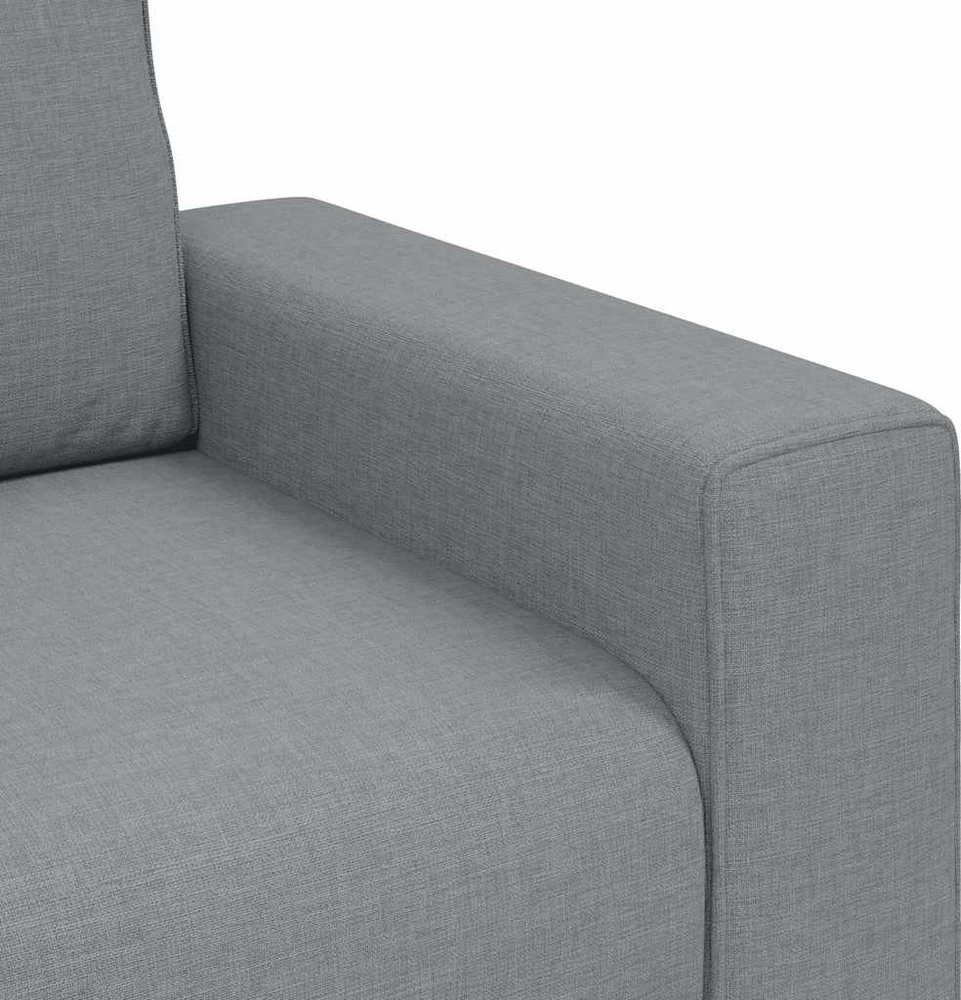 Trivietė sofa, šviesiai pilka, 220x77x82 cm, audinys
