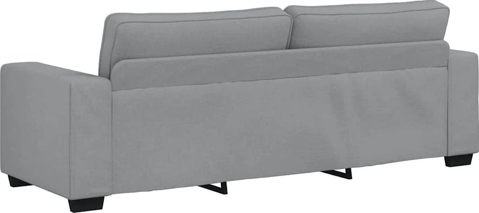 Trivietė sofa, šviesiai pilka, 220x77x82 cm, audinys
