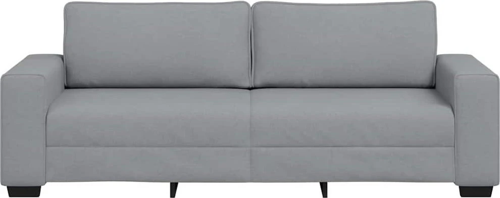Trivietė sofa, šviesiai pilka, 220x77x82 cm, audinys