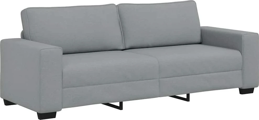Trivietė sofa, šviesiai pilka, 220x77x82 cm, audinys