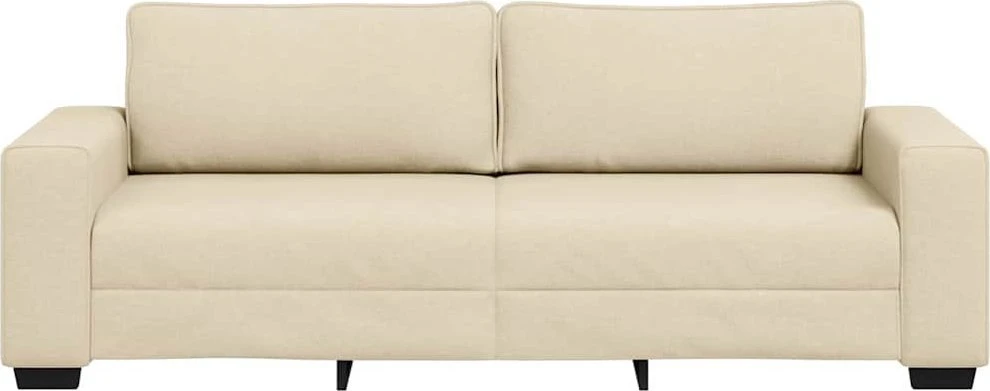 Trivietė sofa, kreminės spalvos, 220x77x82 cm, audinys