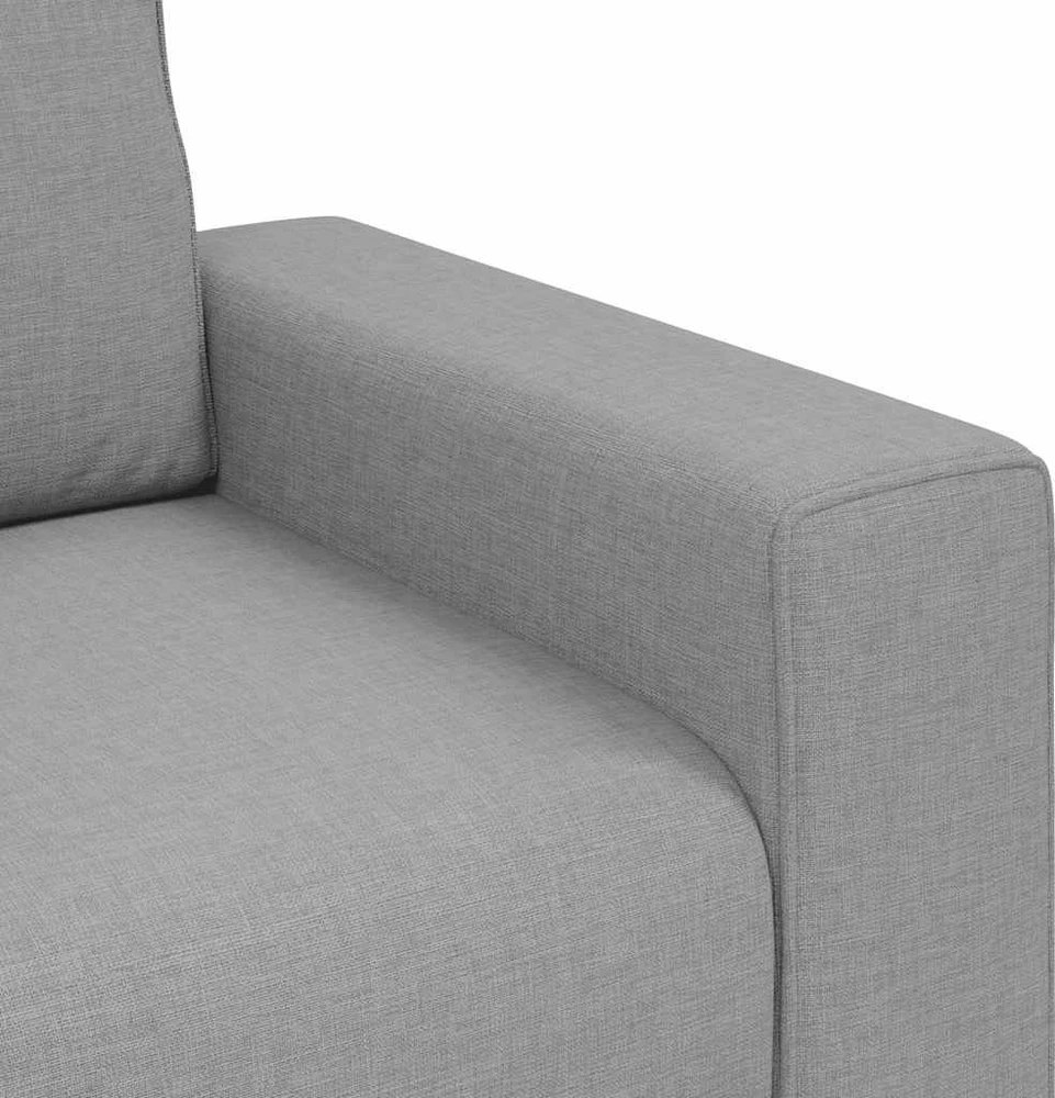 Trivietė sofa, debesų pilka, 220x77x82 cm, audinys