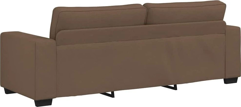 Trivietė sofa, ruda, 220x77x82 cm, audinys