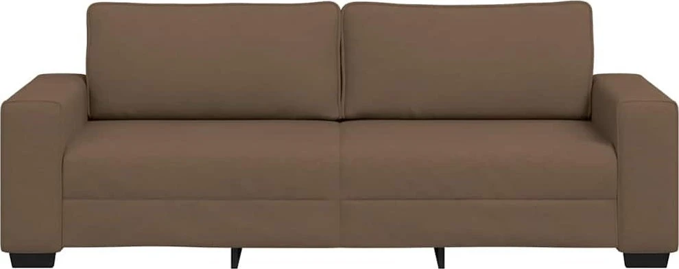 Trivietė sofa, ruda, 220x77x82 cm, audinys