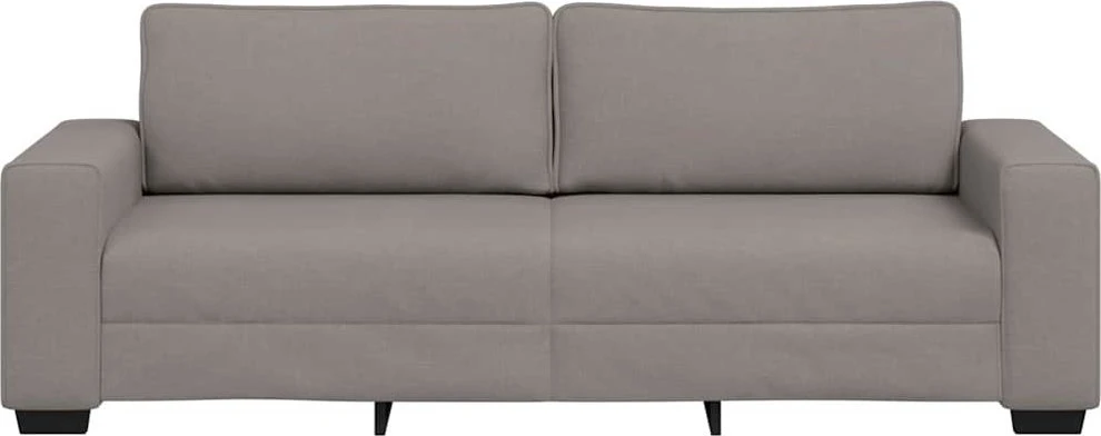 Trivietė sofa, pilkai ruda, 220x77x82 cm, audinys