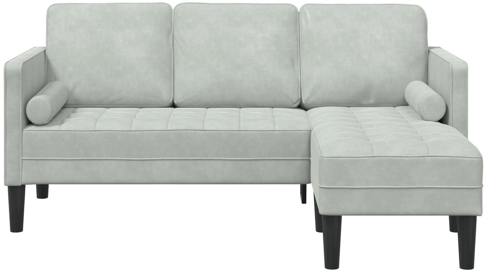 Sofa Sofos komplektas su pagalve Šviesiai pilka Poliesteris