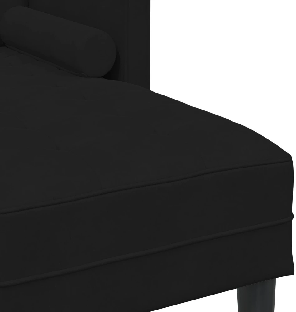 Sofa Sofos komplektas su pagalve Juoda Poliesteris