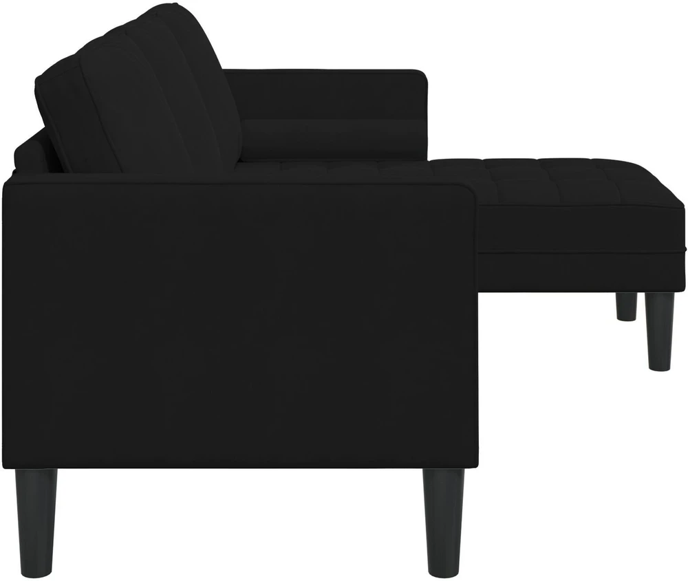 Sofa Sofos komplektas su pagalve Juoda Poliesteris