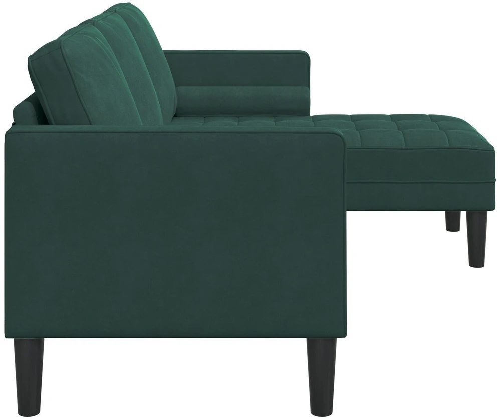 Sofa Sofos komplektas su pagalve Tamsiai žalia Poliesteris