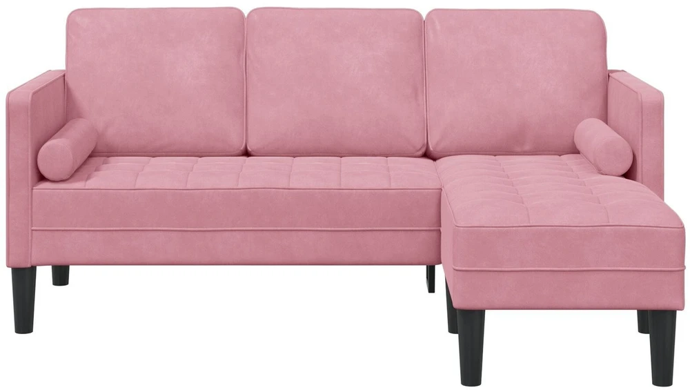 Sofa Sofos komplektas su pagalve Rožinė Poliesteris