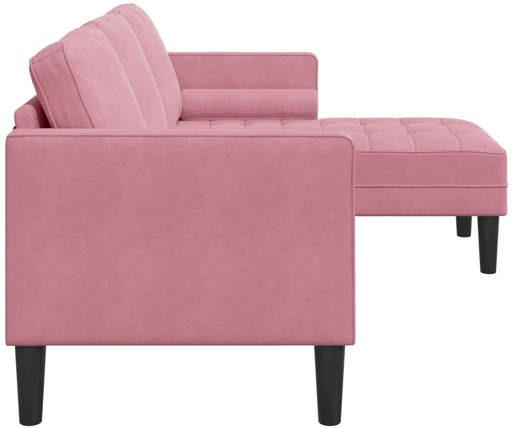 Sofa Sofos komplektas su pagalve Rožinė Poliesteris