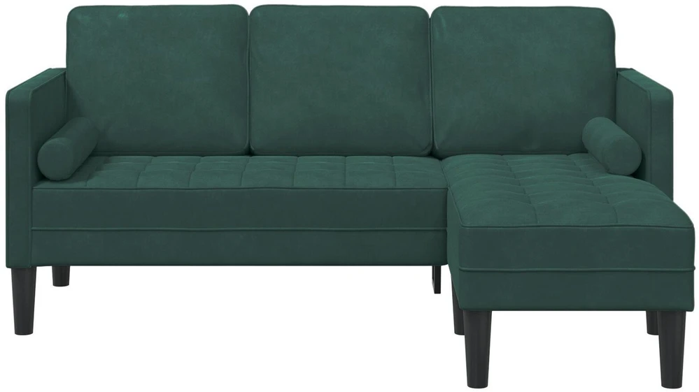 Sofa Sofos komplektas su pagalve Tamsiai žalia Poliesteris