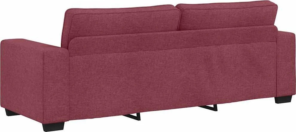 Trivietė sofa, vyno raudonumo, 220x77x82 cm, audinys