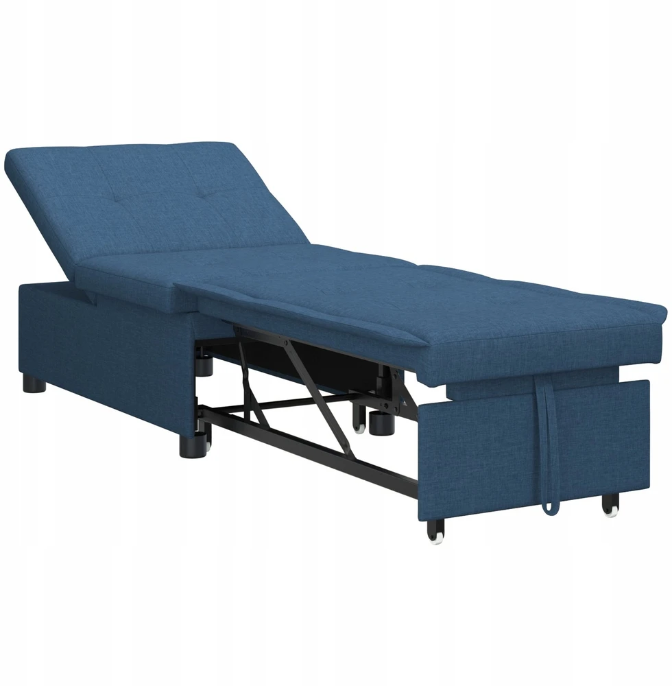 Ištraukiama sofa-lova Mėlyna 194 x 50 x 82 cm audinys