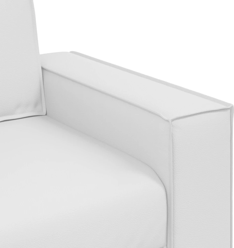 Dvivietė sofa Baltas 180 cm Dirbtinė oda