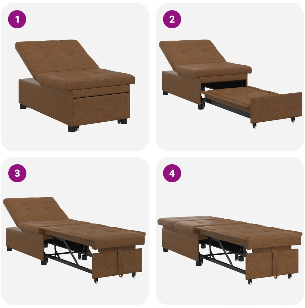 Sofa lova Ruda 194 x 67 x 82 cm Huahua audinys