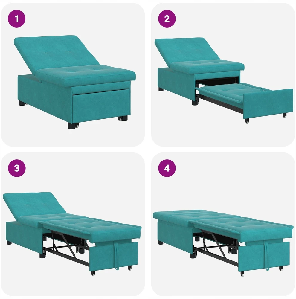 Sofa lova Turkio 194 x 67 x 82 cm Aksomas