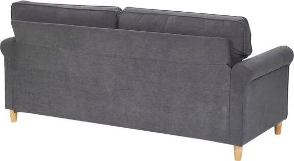 Beliani Trivietė sofa RONNEBY veliūrinė tamsiai pilka