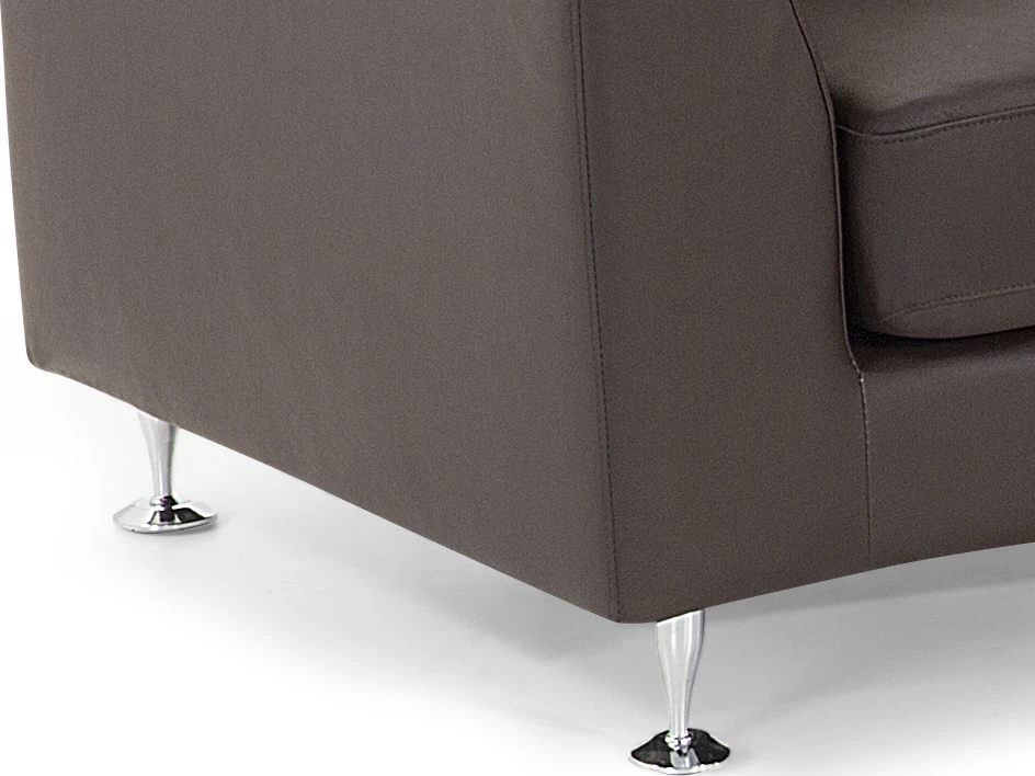 Beliani Pusapvalė 7 vietų sofa ROTUNDE Natūrali oda Ruda