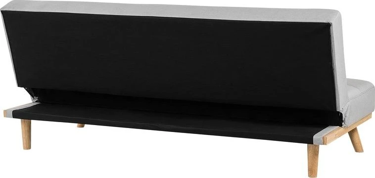 Beliani Trivietė sofa lova FROYA Šviesiai pilka