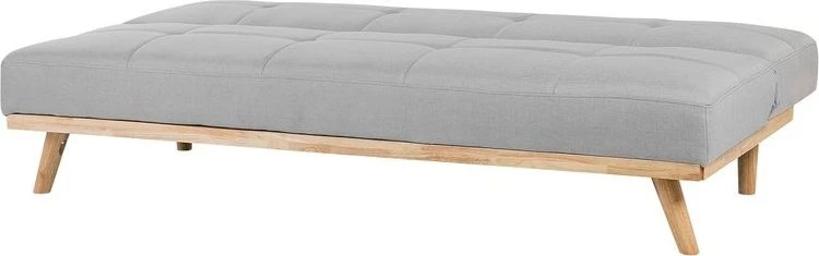 Beliani Trivietė sofa lova FROYA Šviesiai pilka