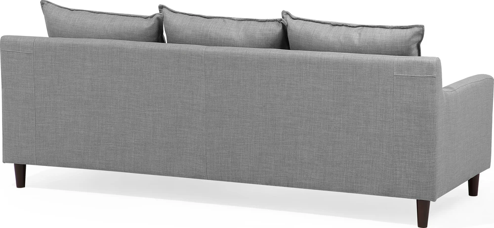 Beliani Trivietė kampinė sofa ELVENES, šviesiai pilka, kairinė