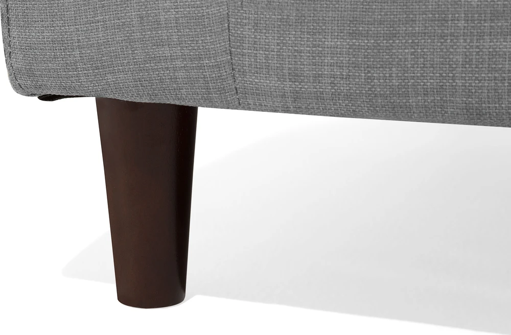 Beliani Trivietė kampinė sofa ELVENES, šviesiai pilka, kairinė
