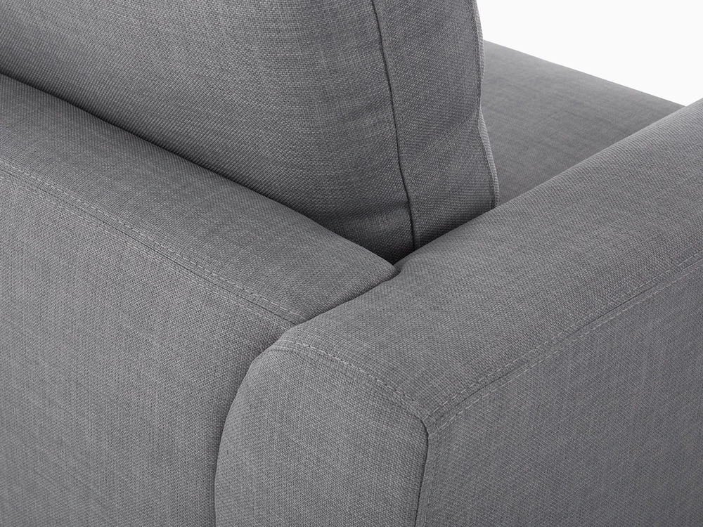 Beliani Kampinė sofa OSLO 4 asmenų, šviesiai pilka, kairinė
