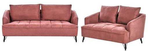 Sofa Beliani 5 vietų minkštų baldų komplektas HOBRO bordo spalvos