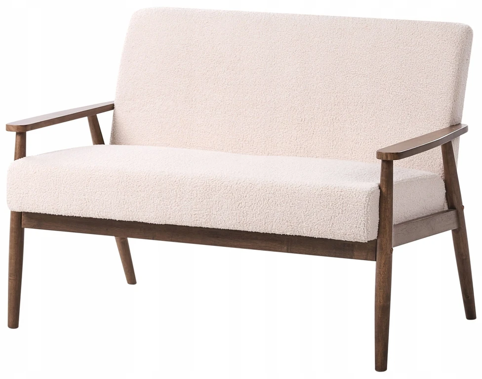 Sofa Beliani 6-vietų svetainės baldų komplektas ESRUM Boucle tamsiai ruda/smėlio spalvos