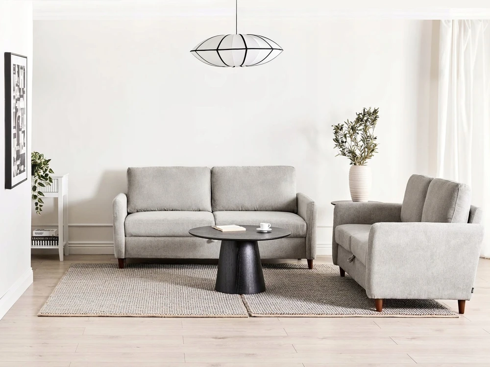 Sofa Beliani 5 vietų poilsio baldų komplektas MARE pilkas