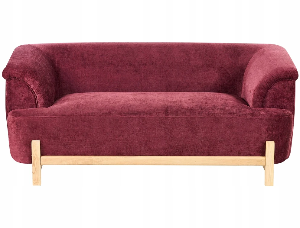 Sofa Beliani 5 vietų minkštųjų baldų komplektas ALNOR, šenilas, burgundinės spalvos