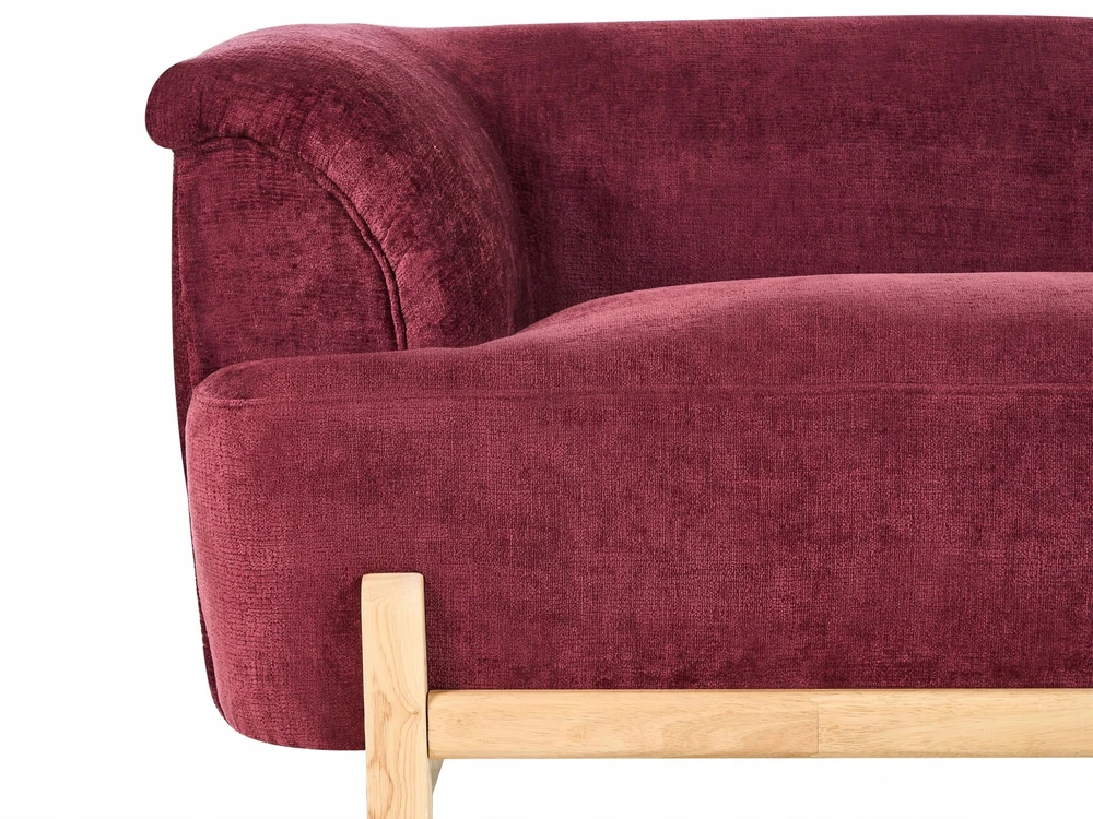 Sofa Beliani 5 vietų minkštųjų baldų komplektas ALNOR, šenilas, burgundinės spalvos