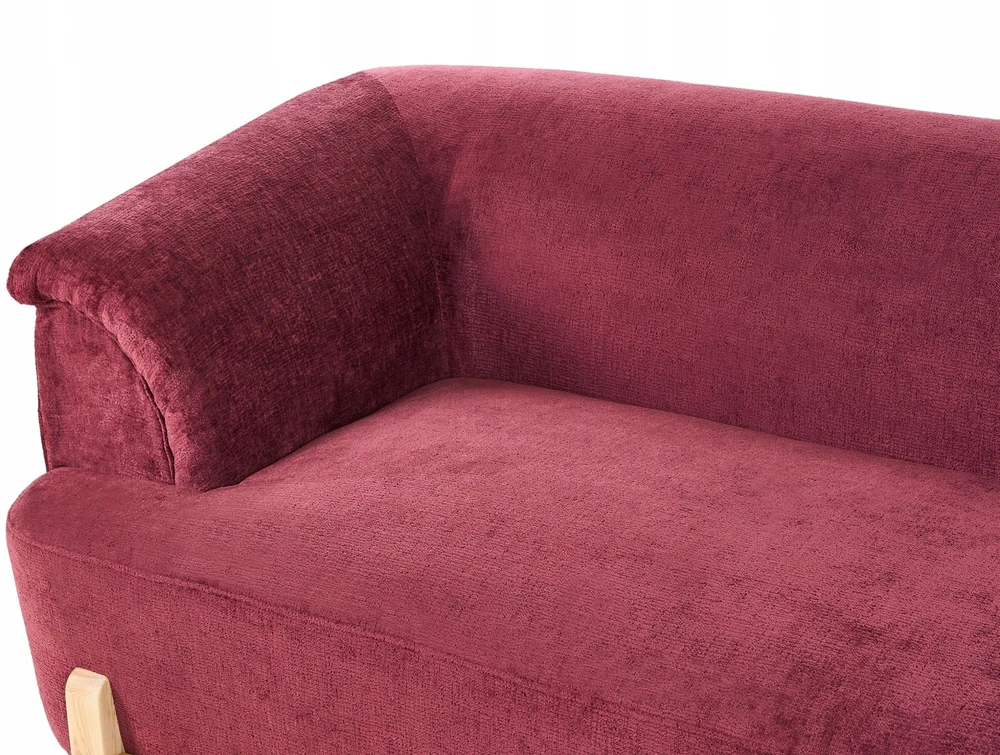 Sofa Beliani 5 vietų minkštųjų baldų komplektas ALNOR, šenilas, burgundinės spalvos