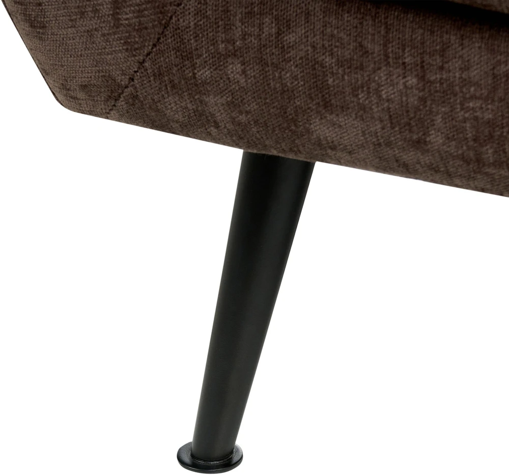Sofa Beliani Trijų vietų svetainės baldų komplektas EIBY, šenilio audinys, tamsiai rudas