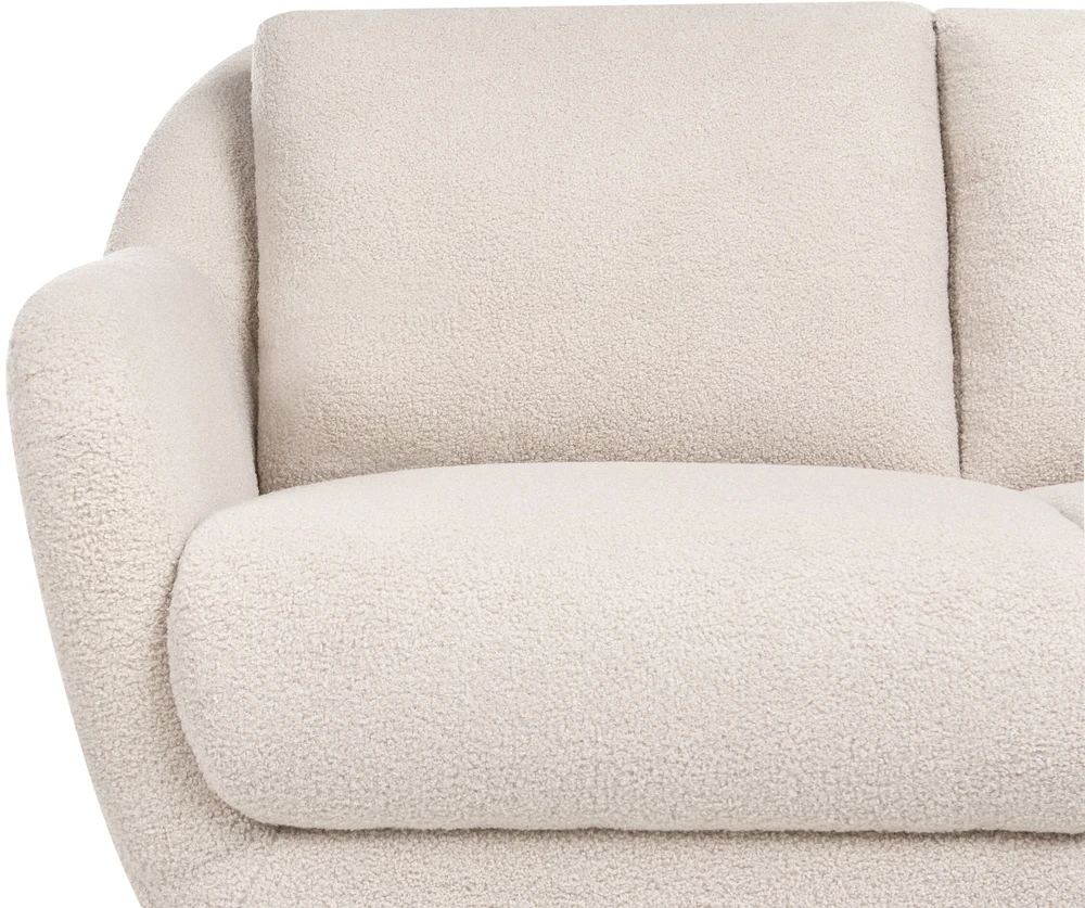Sofa Beliani 3 vietų sofos komplektas EIBY Boucle smėlio spalvos