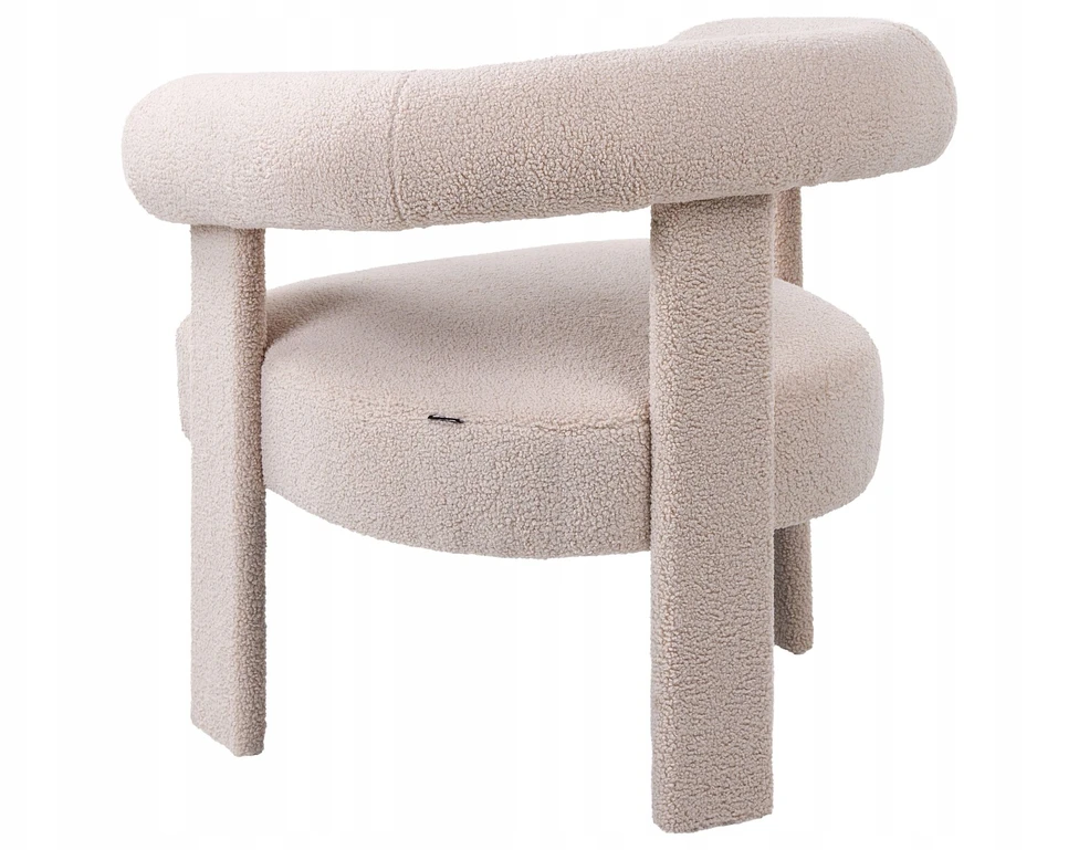 Sofa Beliani Svetainės komplektas ILBRO Boucle šviesiai smėlio spalvos