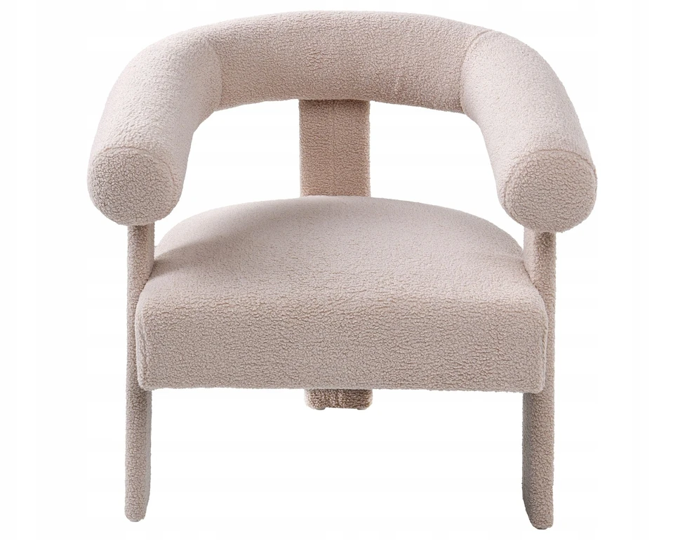 Sofa Beliani Svetainės komplektas ILBRO Boucle šviesiai smėlio spalvos