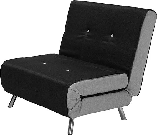 Beliani Vienvietė išskleidžiama sofa FARRIS juoda