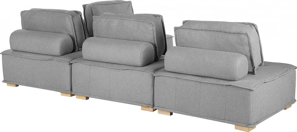 Beliani 4 vietų modulinė sofa TIBRO dešininė Pilka
