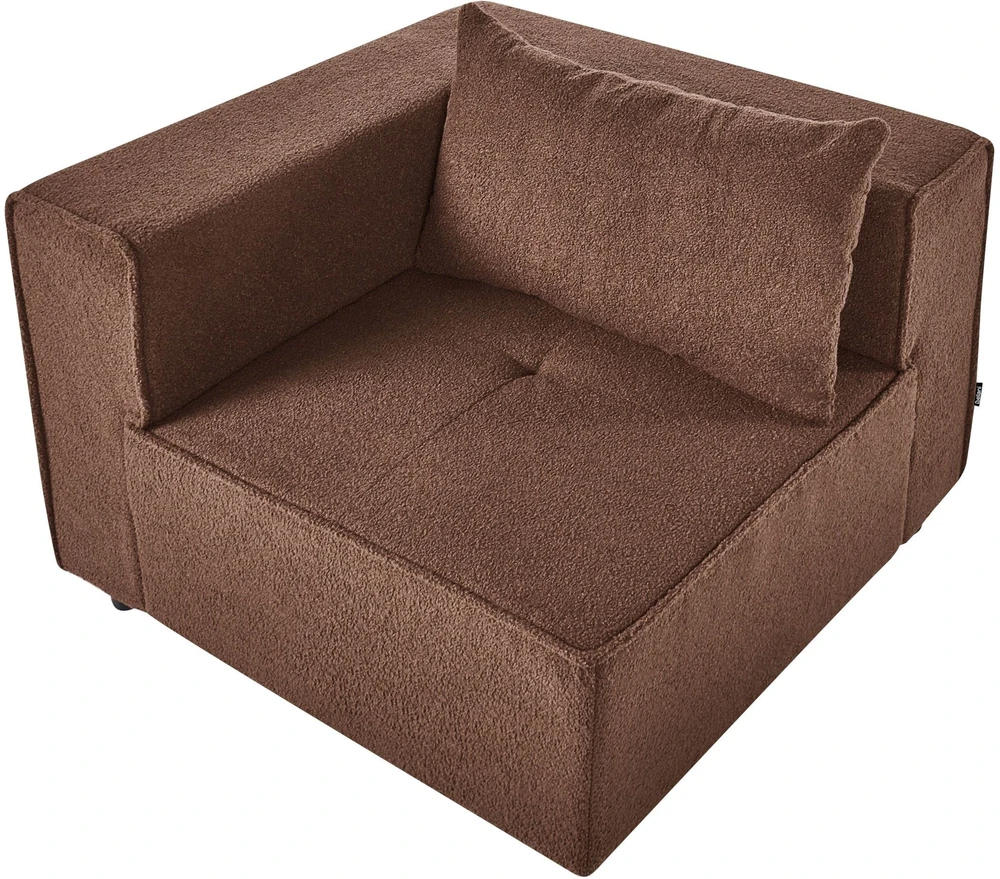 Sofa Beliani Kampinis modulis AXEBO rudas bouclé