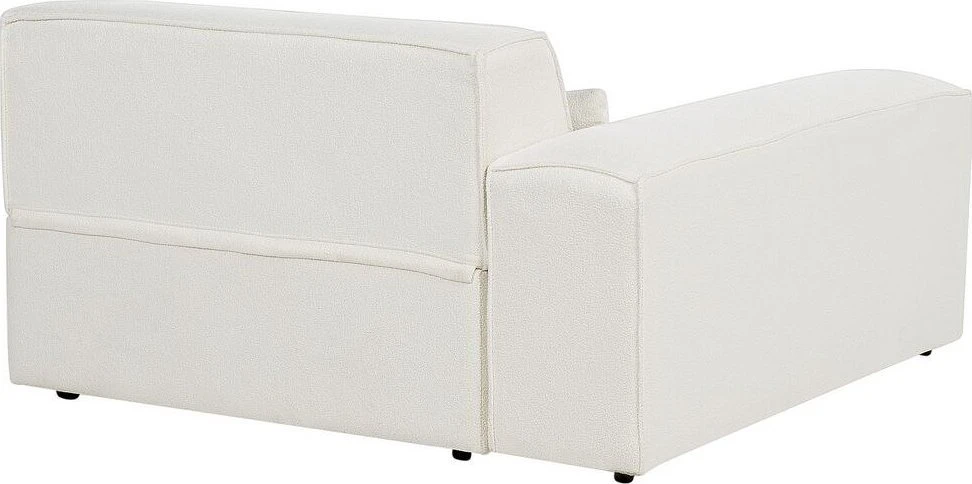 Sofa Beliani Kampinis modulis HELLNAR dešininis, kreminė balta spalva, Bouclé