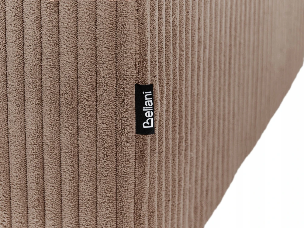Sofa Beliani Kampinis modulis LEMVIG kairinis smėlio spalvos velvetinis