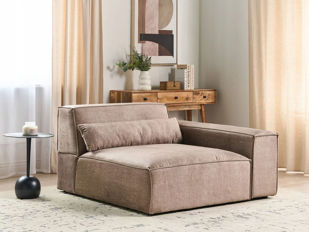 Sofa Beliani HELLNAR kampinis modulis, šviesiai rudas, kairinis