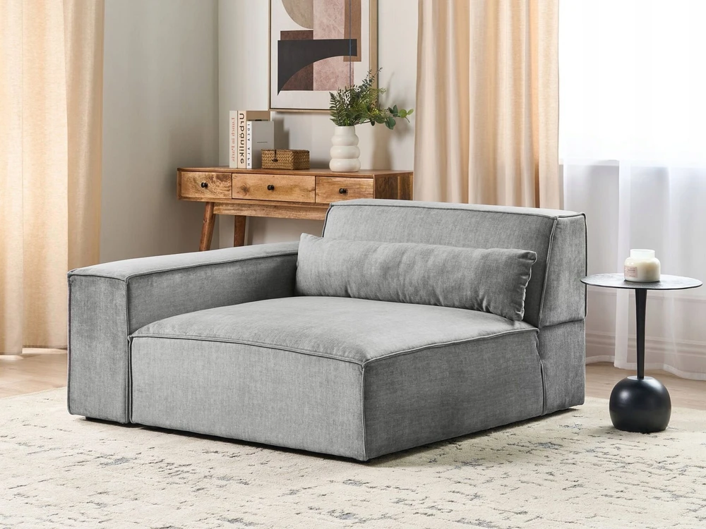 Sofa Beliani Kampinis modulis HELLNAR dešininis pilkas