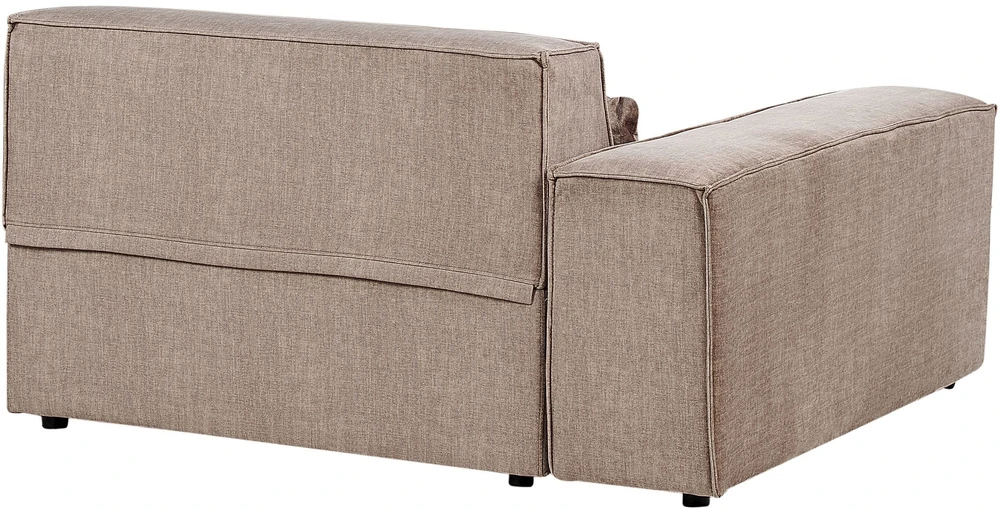 Beliani Trivietė modulinė kampinė sofa HELLNAR, šviesiai ruda, kairinė