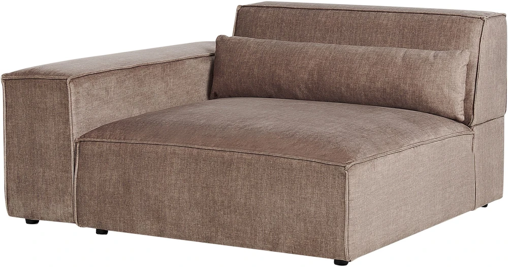 Beliani Trivietė modulinė kampinė sofa HELLNAR, šviesiai ruda, kairinė